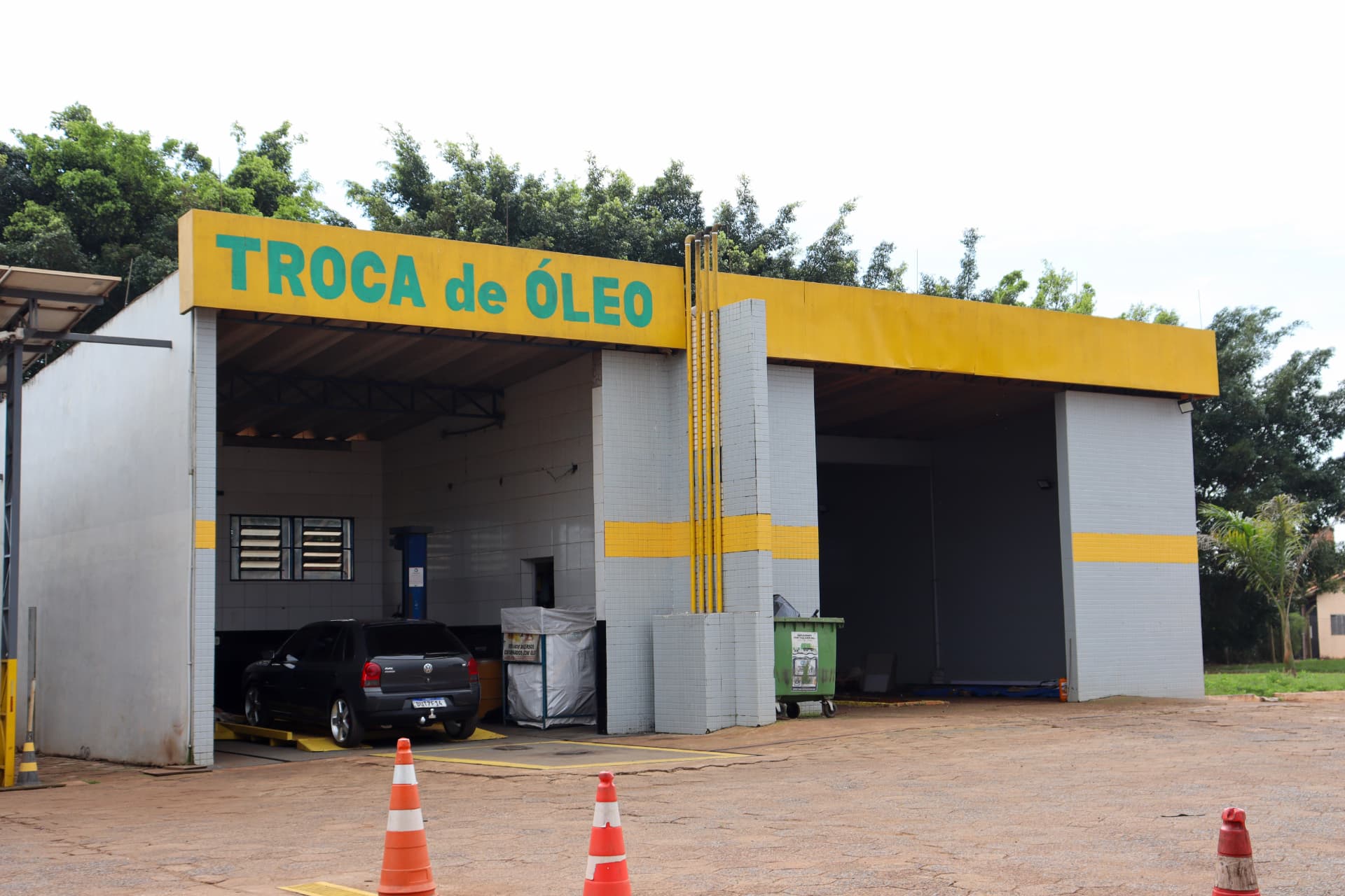 Área de troca de óleo